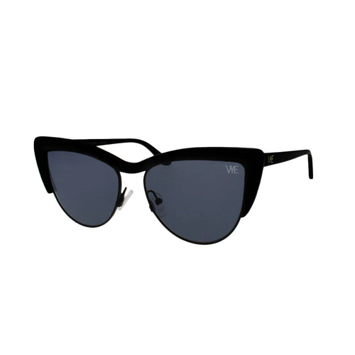 Black cat-eye sunglasses product shot on white background